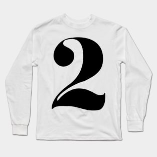 The number 2 Long Sleeve T-Shirt